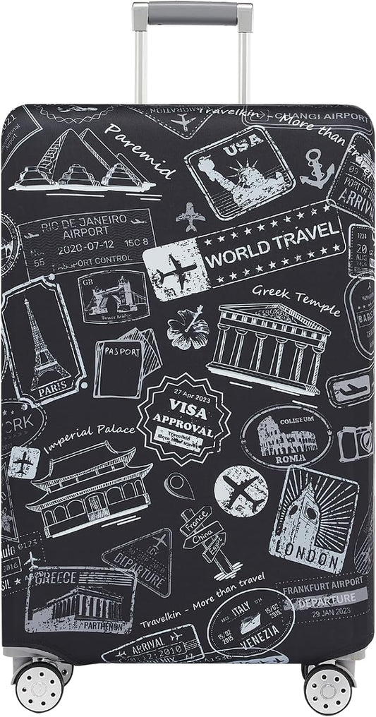TRAVELKIN more than travel Luggage Covers For Suitcase Tsa Approved,Suitcase Cover Protector Fit 18-32 Inch Luggage