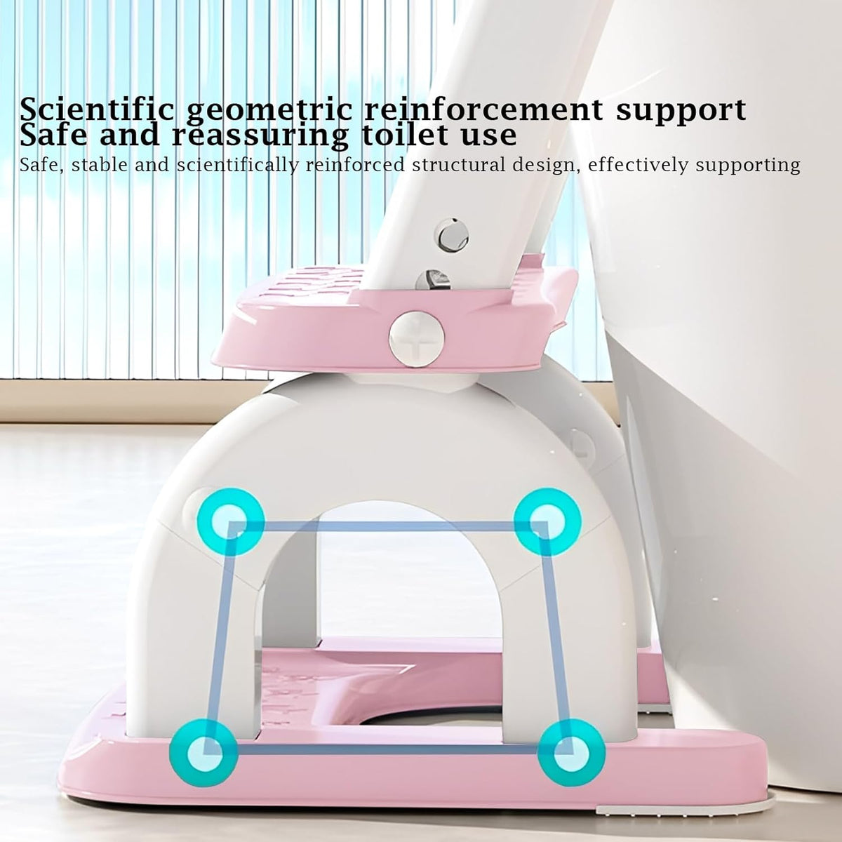 Potty Training Seat Upgraded 2-in-1 Potty Toilet for Kids Boys and Girls, Adjustable Step & Seat Height with Splash Guard Anti-Slip Pad Step Stool(White and Pink)