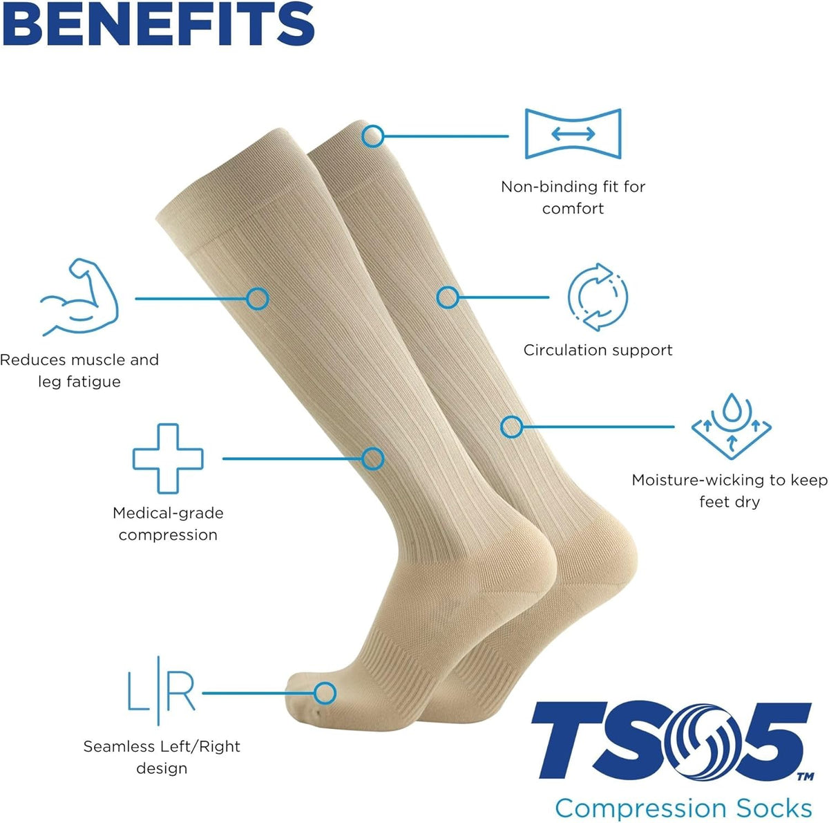 Medical Grade Compression Socks for Men & Women 15-20 mmHg by OrthoSleeve (Pink w/Stripes, Medium)