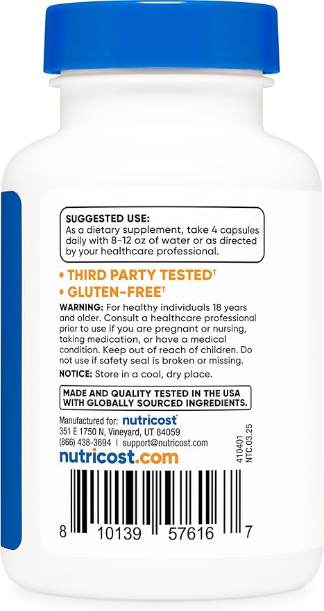 Nutricost Guggul Extract Supplement (3750 mg Equivalent) 120 Capsules - 30 Servings