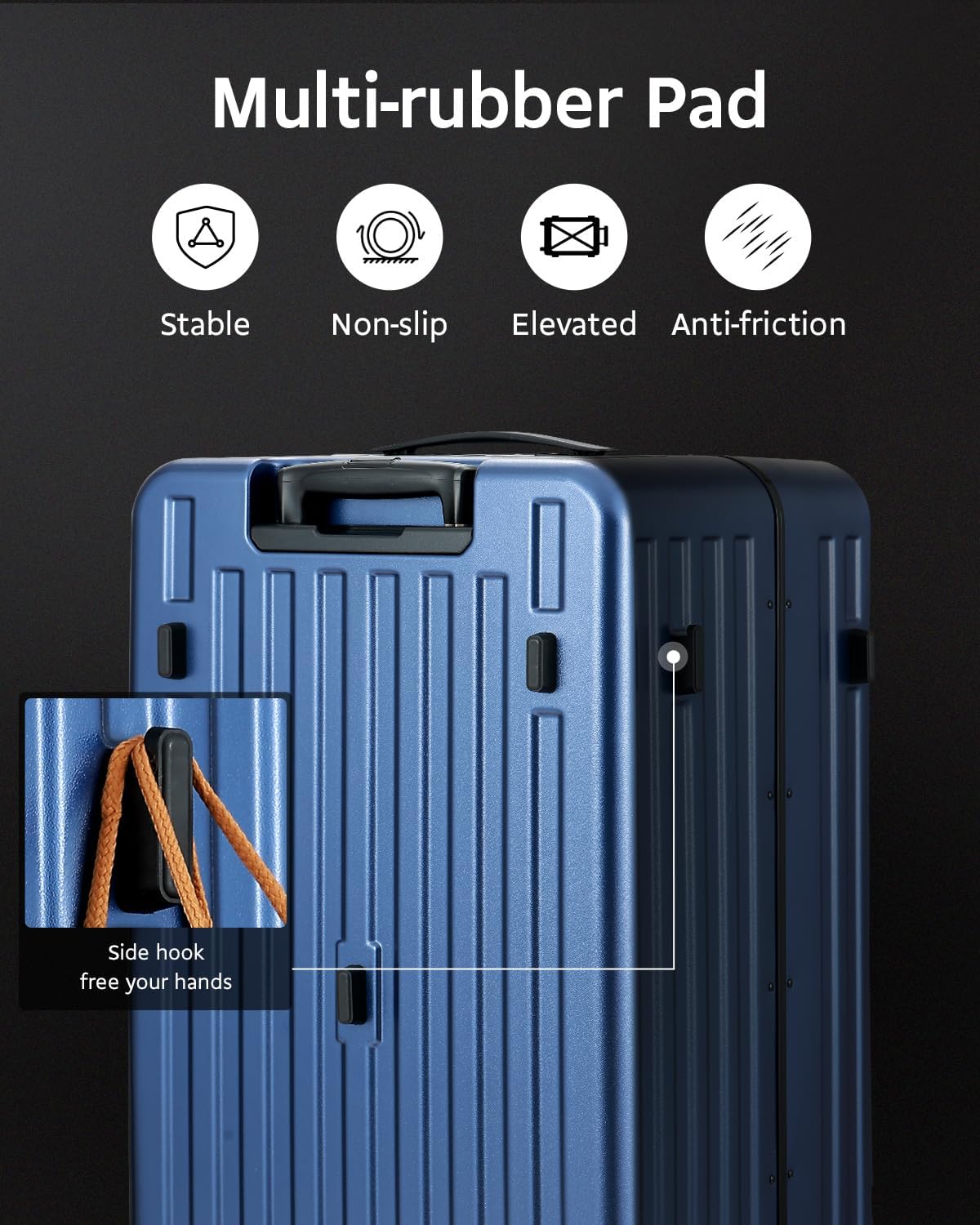 Luggage Sets 2 Pieces, 20 Inch Carry On Luggage and 29 Inch Checked Luggage with Spinner Wheels, Lightweight ABS+PC Hardshell Trunk Suitcases with Aluminum Frame, Top Opening (Blue, 20/29)