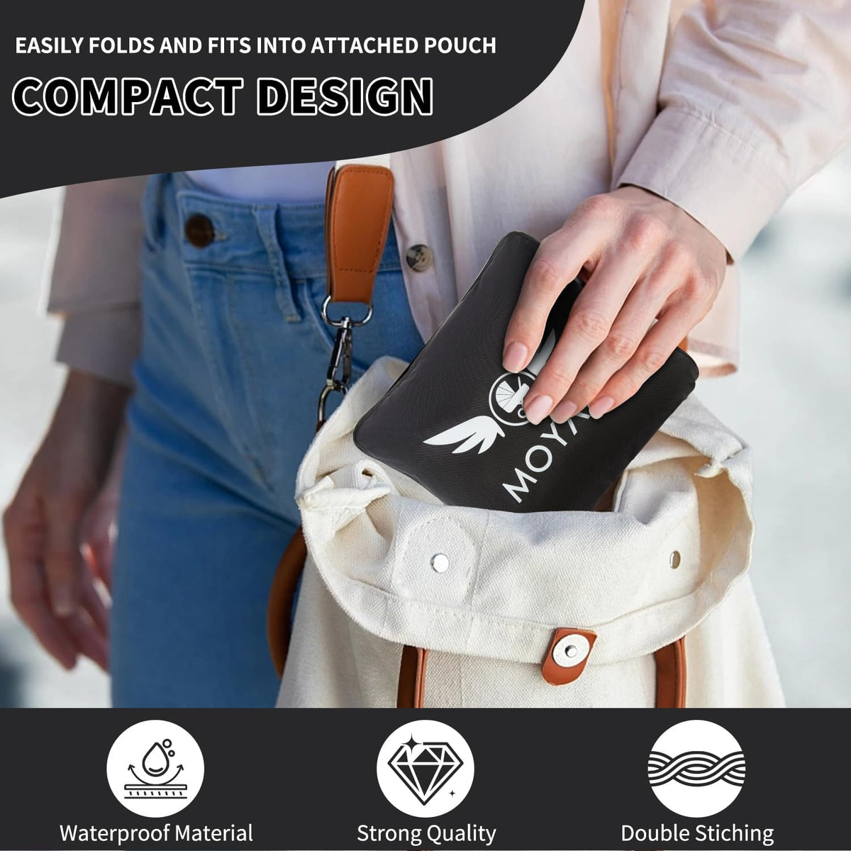 MOYAQI Stroller Travel Bag for Airplane, Gate Check Bag Backpack with Durable Nylon,Adjustable Carry Straps,Infant Carriers & Booster Seats (Black)