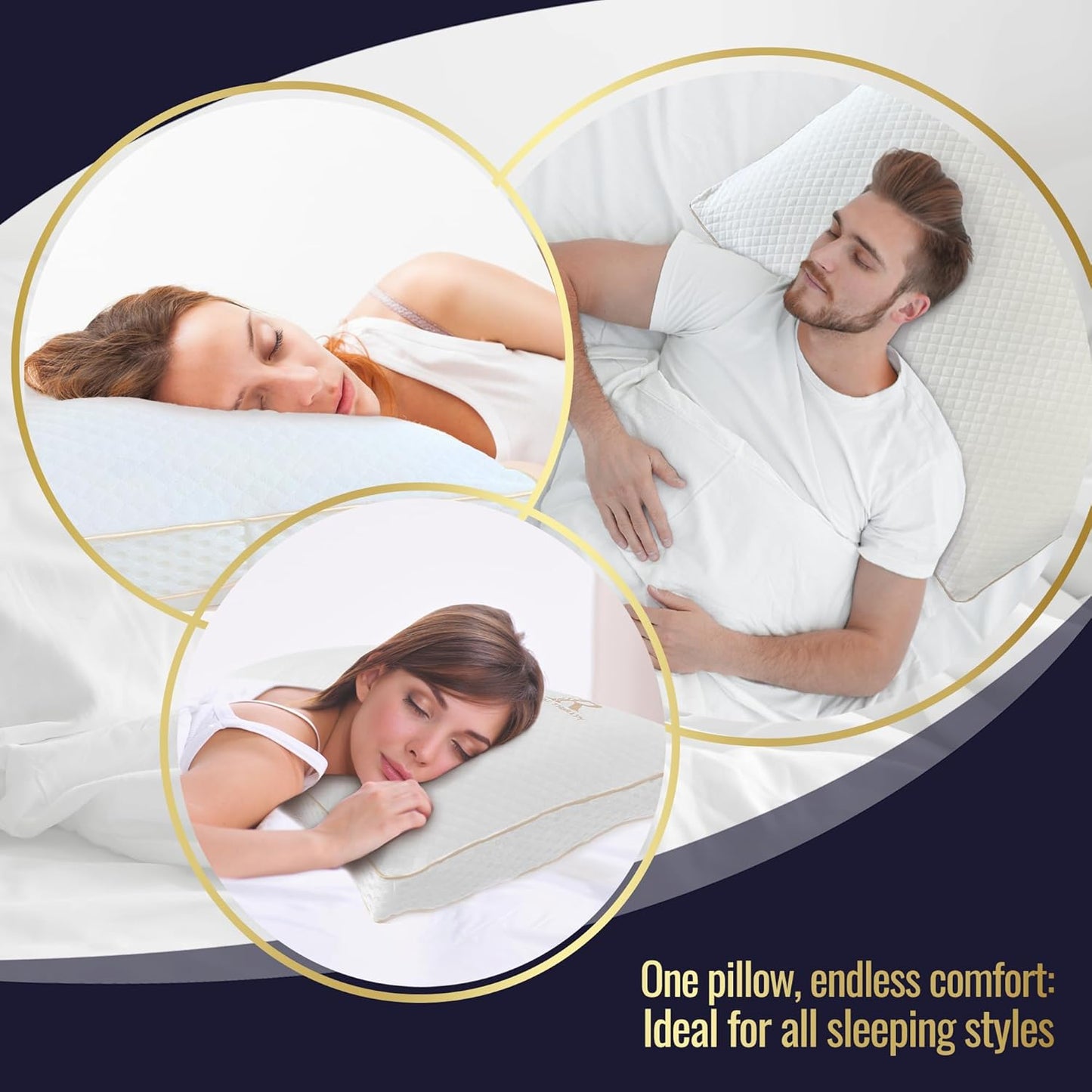 Royal Therapy 2-Pack King Memory Foam Pillow, Adjustable Shredded Odor-Free Pillow for Neck & Shoulder Pain Relief, Support for Back, Stomach, Side Sleepers, AirFlowPRO