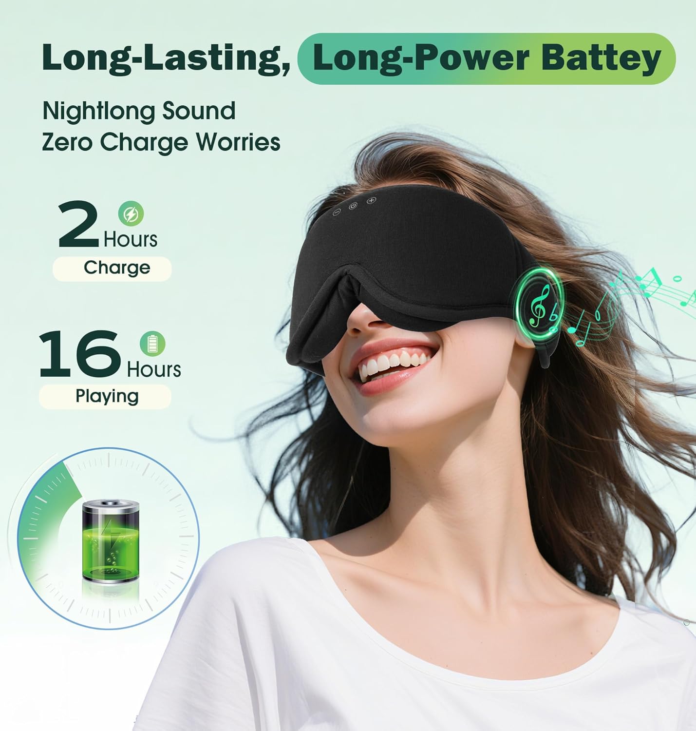 Sleep Mask with Headphones Bluetooth 5.4，LC-dolida 2025 New 3D Bluetooth Sleep Mask Headphones with Soft Bamboo Cotton for Side Sleepers Women Men, Sustainable Luxury for Better Sleep