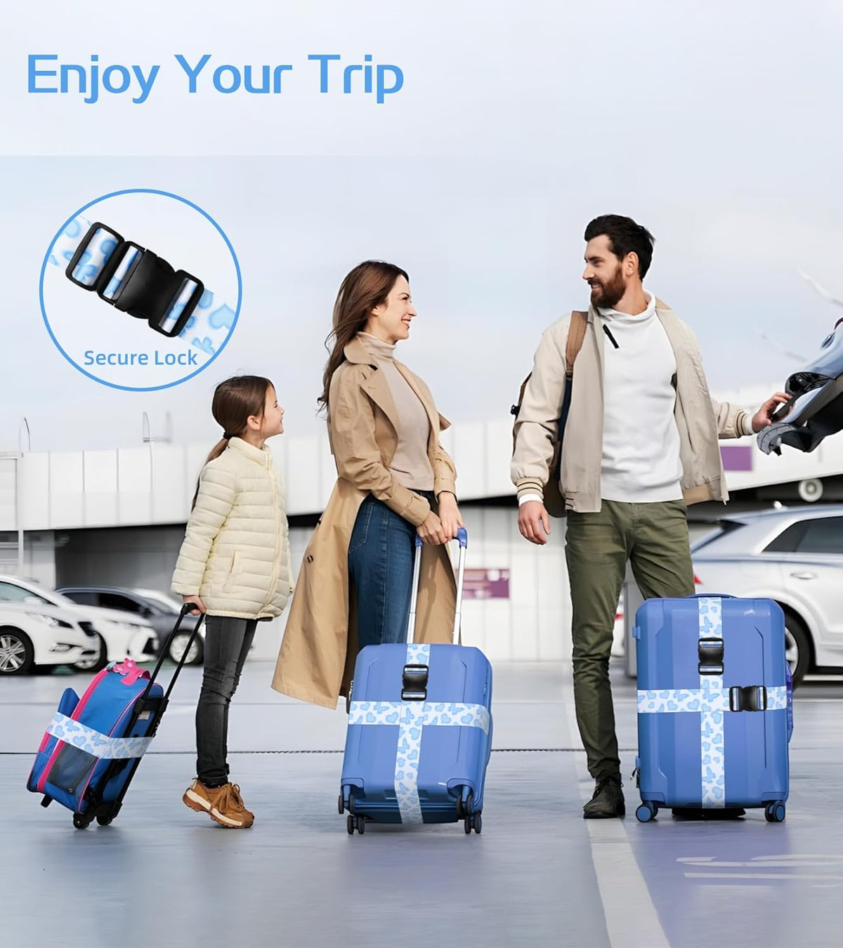 Luggage Straps for Suitcases Travel Belt Luggage Band Heavy Duty Traveling Luggage Identifier Cute Women Girls Unique Accesory,