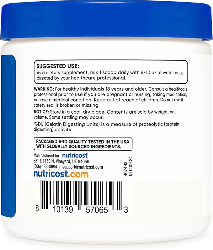 Nutricost Bromelain Powder 4 OZ - Non-GMO, Vegetarian, Gluten Free