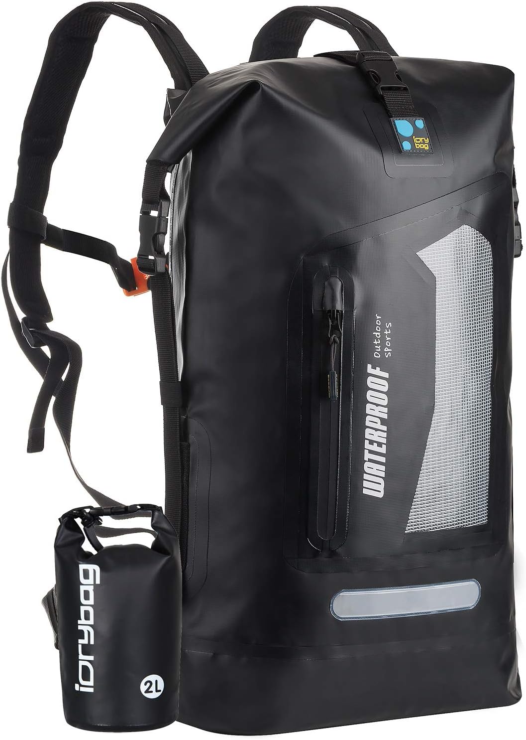 IDRYBAG Waterproof Backpack for Men 20L/30L/40L, Floating Dry Bag Kayak, Dry Backpack Hiking