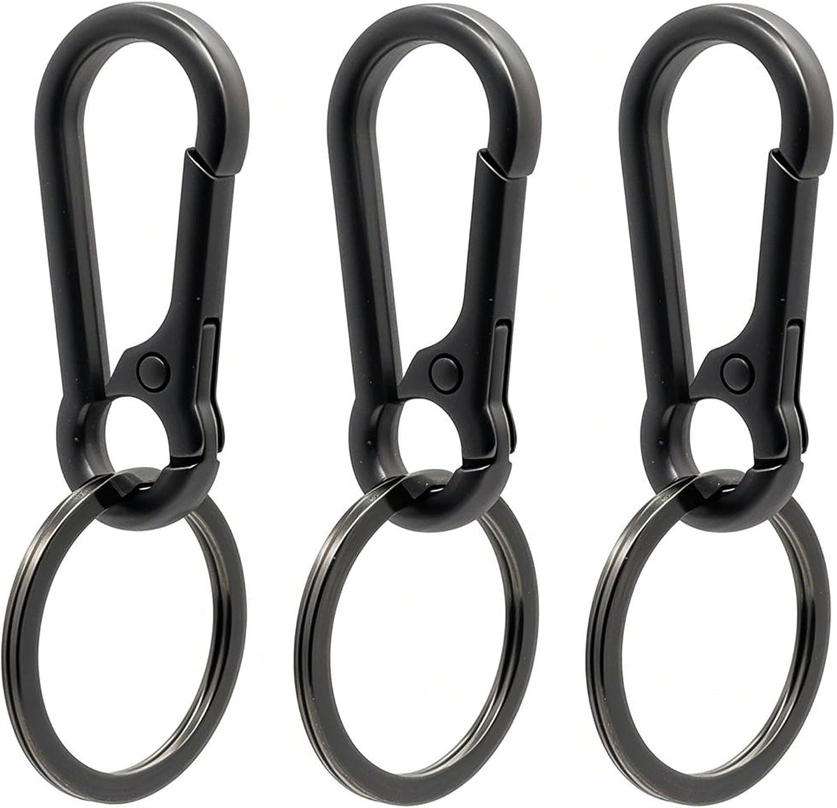 Keychain Keyring Set for Men Women Classic Metal Home Car Key Holder Organizer Portable Carabiner Clip Accessories 2PCS