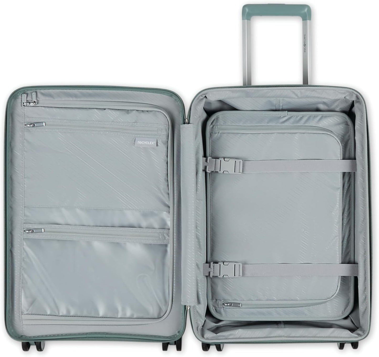 Samsonite Elevation Plus - Carry-On Hardside Luggage with QuickEntry™ Front Compartment - Scratch Resistant Polypropylene Shell, AirTag Holder, TSA Lock, Airline Approved- Cypress Green