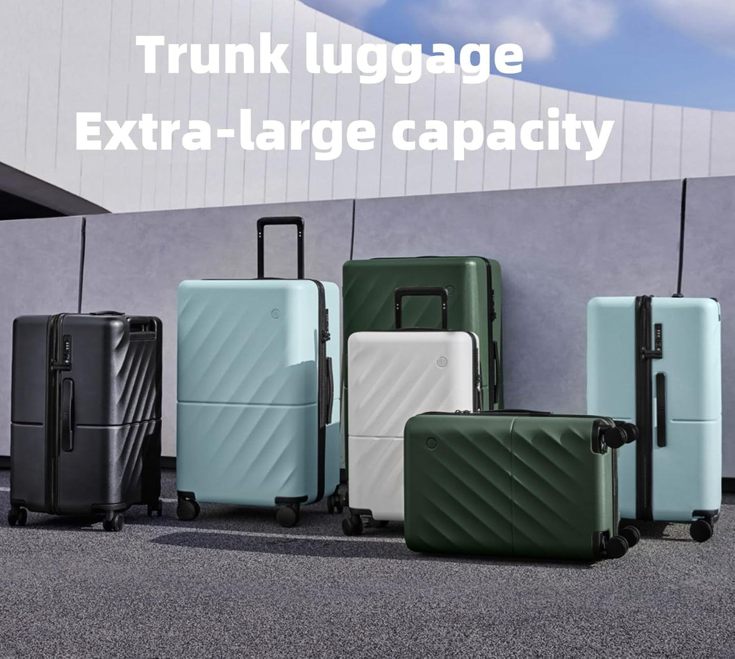Carry On Suitcase, 20 Inch Carry-On Luggage with Double Spinner Wheels, Anti-Burst Zipper, Hard Case PC Suitcase Carry On, Lightweight Travel Luggage, TSA Approved (Seaweed Green, Hudson)