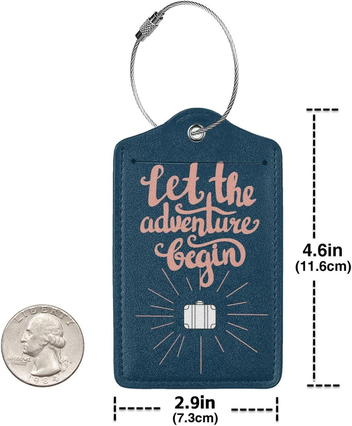 Let The Adventure Begin Luggage Cover Washable Suitcase Protector, Luggage Tag Travel Birthday Gifts For Men Women (L 26-28 Inch Luggage)