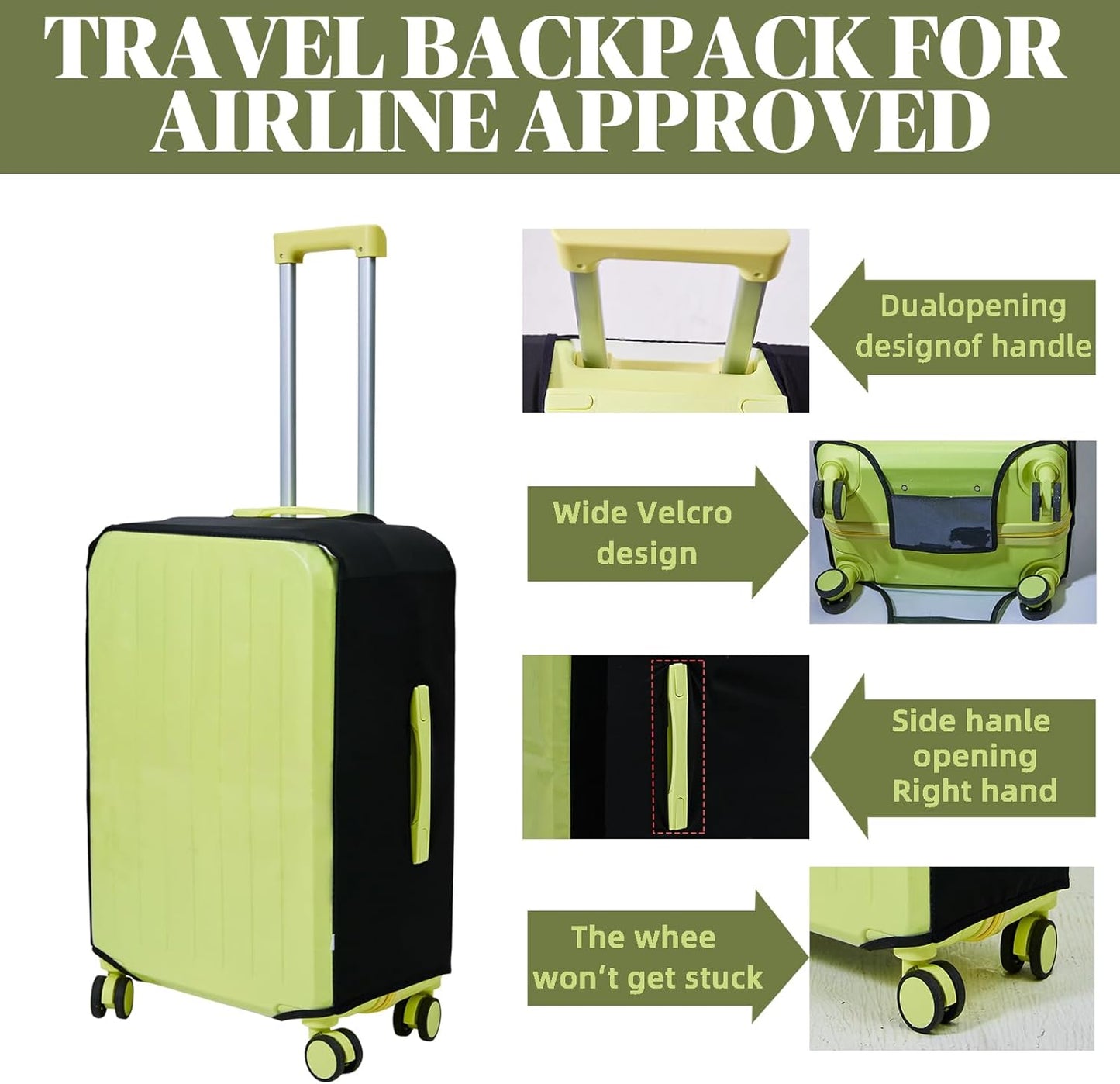 Clear Luggage Cover Protectors For Suitcases,Elastic Transparent waterproof PVC Suitcase Covers Protector Fit 20-30 Inch wheeled Luggage (30")