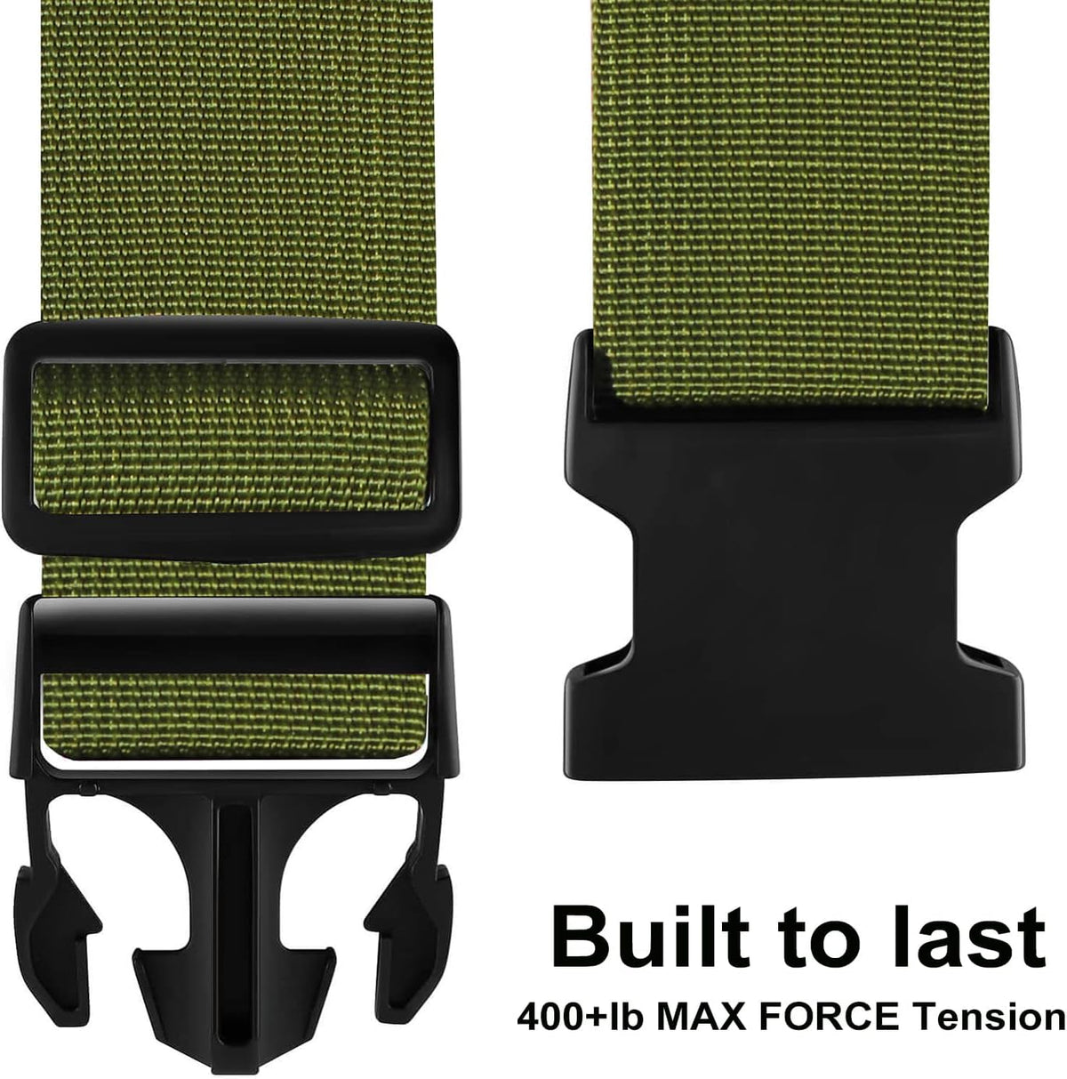 Luggage Straps for Suitcases TSA Approved-2 Pack Bright Personalized Luggage Belt Strap for Suitcase/Carry On Bag Luggage Accessories for Travel (ArmyGreen)