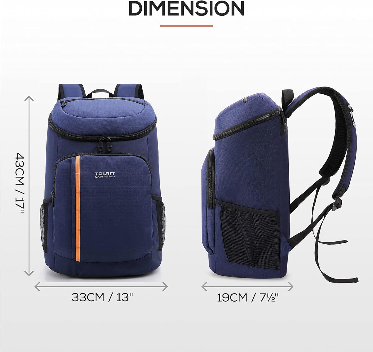 TOURIT Cooler Backpack 30 Cans Lightweight Insulated Backpack Cooler Leak-Proof for Men and Women