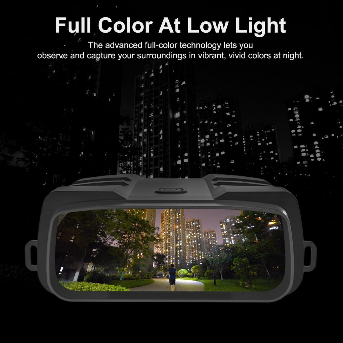 Night Vision Goggles, True 4K Full-Color Night Vision Binoculars, Built-in Powerful Focusable IR, 6000mAh Rechargeable Battery, Super Large Display, Long Viewing Range, Free 64GB Card (Silver)