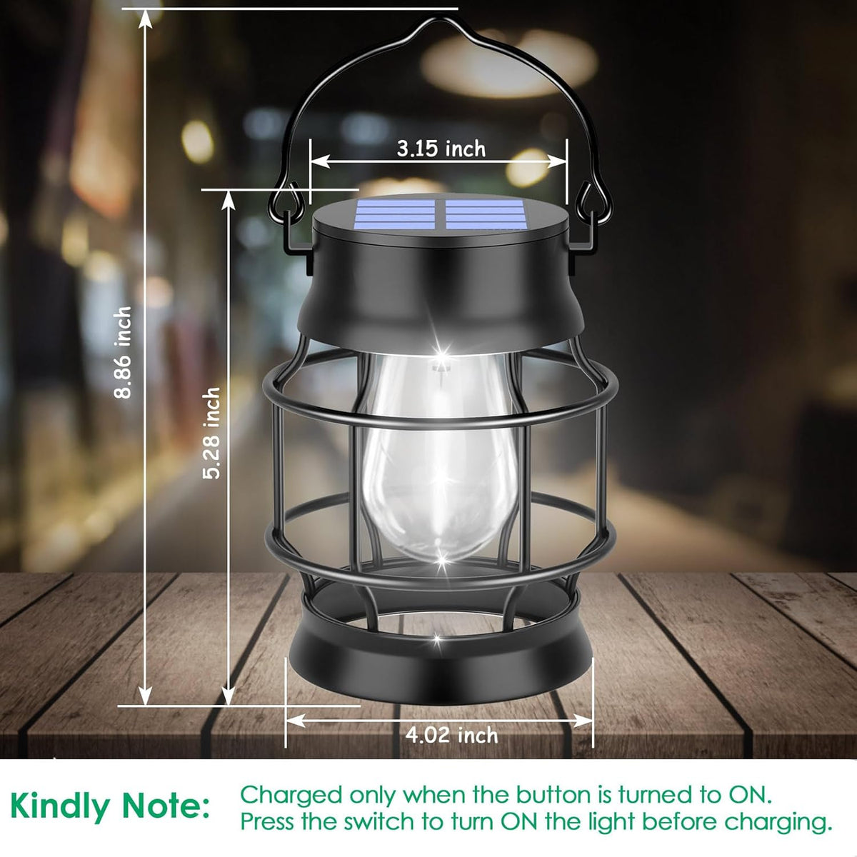 UBright 2 Pack Solar Lantern Lights Outdoor Waterproof Metal Hanging Solar Lights for Outside Lanterns Decorative Outdoor for Patio Porch Garden Lawn, Cool White