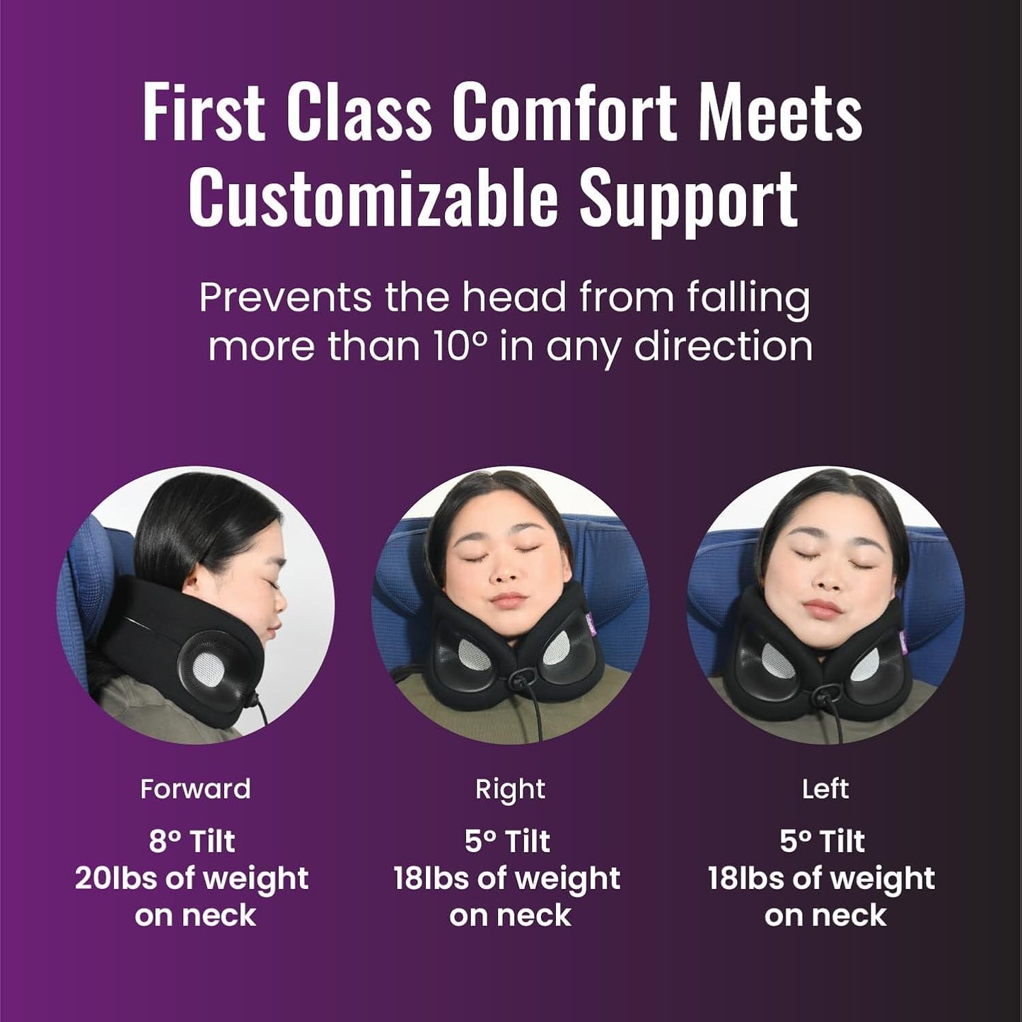 Cabeau Travel Pillow for Long Flights – Evolution X - Memory Foam Neck Support - Comfort On-The-Go for Airplane, Train, and Car (Diamond)