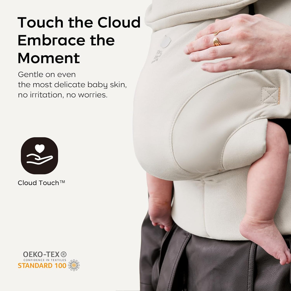 Bc Babycare CocoonGo Baby Carrier – CloudTouch Soft & Ergonomic Baby Carrier for 7–44 lbs | Easy to Wear, Adjustable Fit, Travel-Ready, Machine Washable (Black)