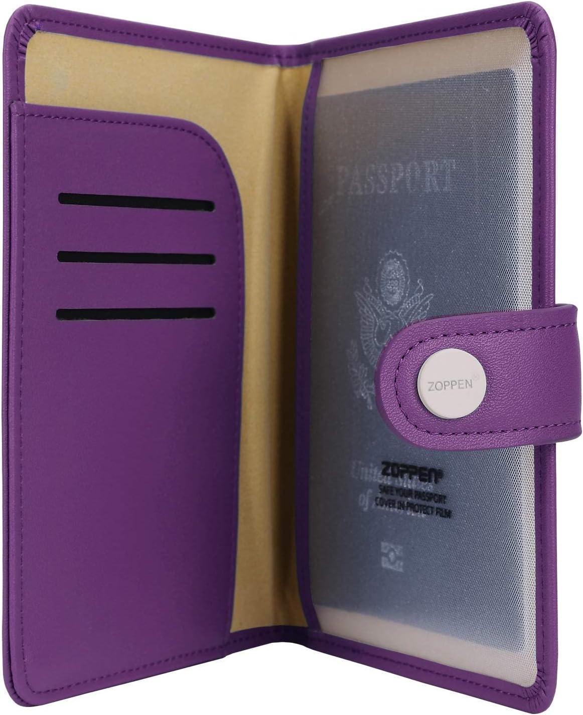 ZOPPEN Passport Holder Women, Passport Cover Travel Wallet Rfid Blocking Passport Wallet Cover Case Travel Essentials Document Organizer, Lilac Purple