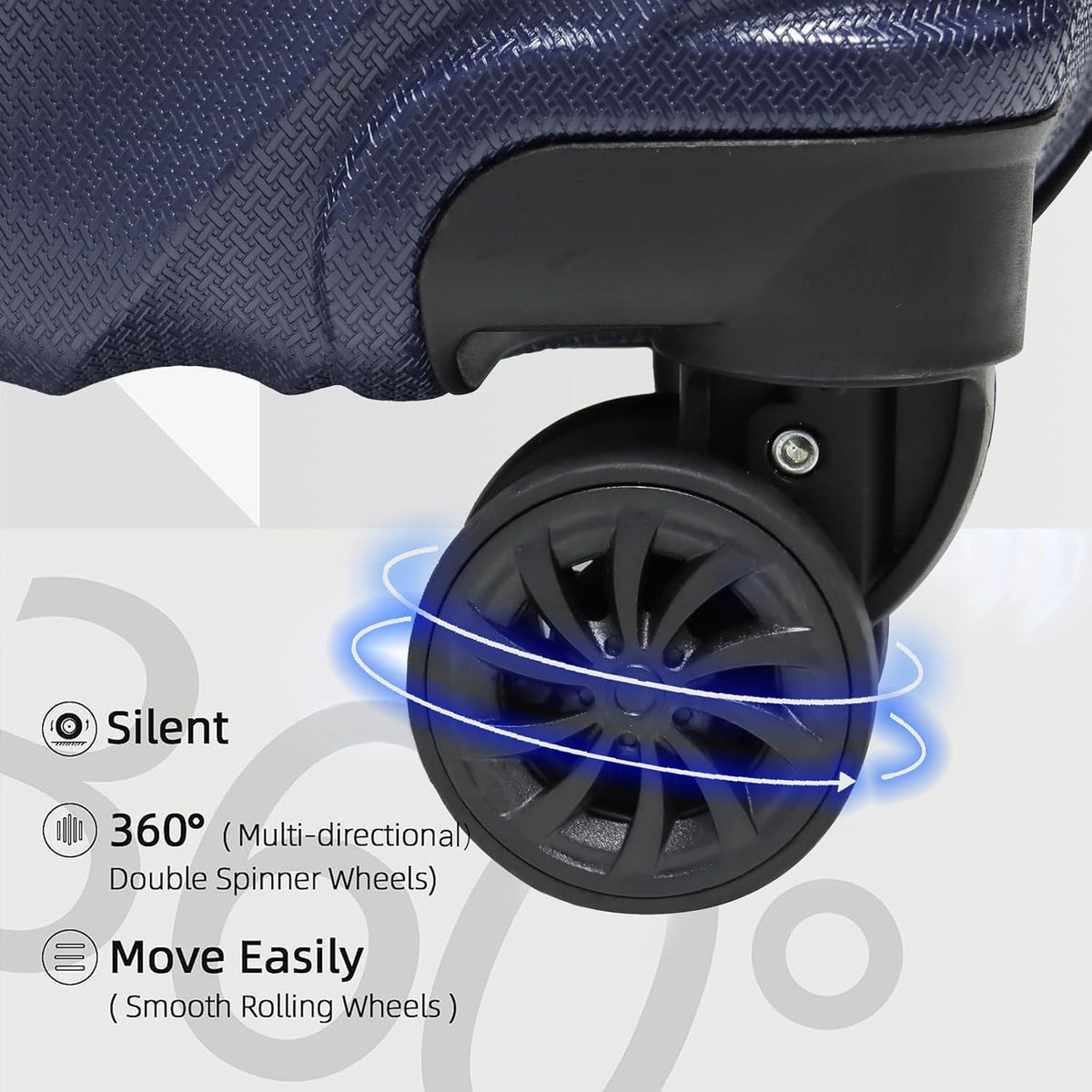 Luggage Sets Suitcases with Wheels Suitcase set Hardshell Luggage sets Clearance Luggage sets with TSA Lock 20/24/28 Inch Luggage Lightweight Suitcases with Wheels (Navy Blue)