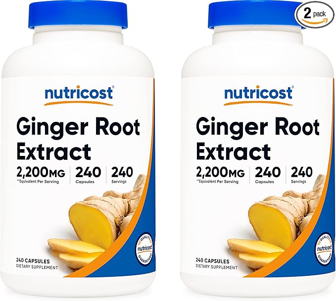 Nutricost Ginger Root Extract 550mg, 240 Capsules (2 Bottles)