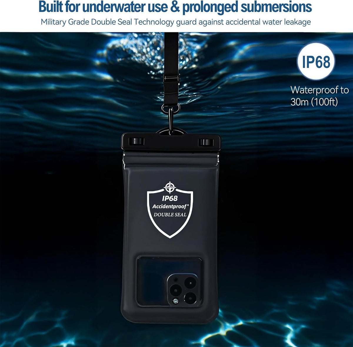 AiRunTech Large Waterproof Phone Pouch, River Lake Essential Accessories Protector iPhone Passport Money,Kayaking Boating Canoe Paddle Board Must Haves