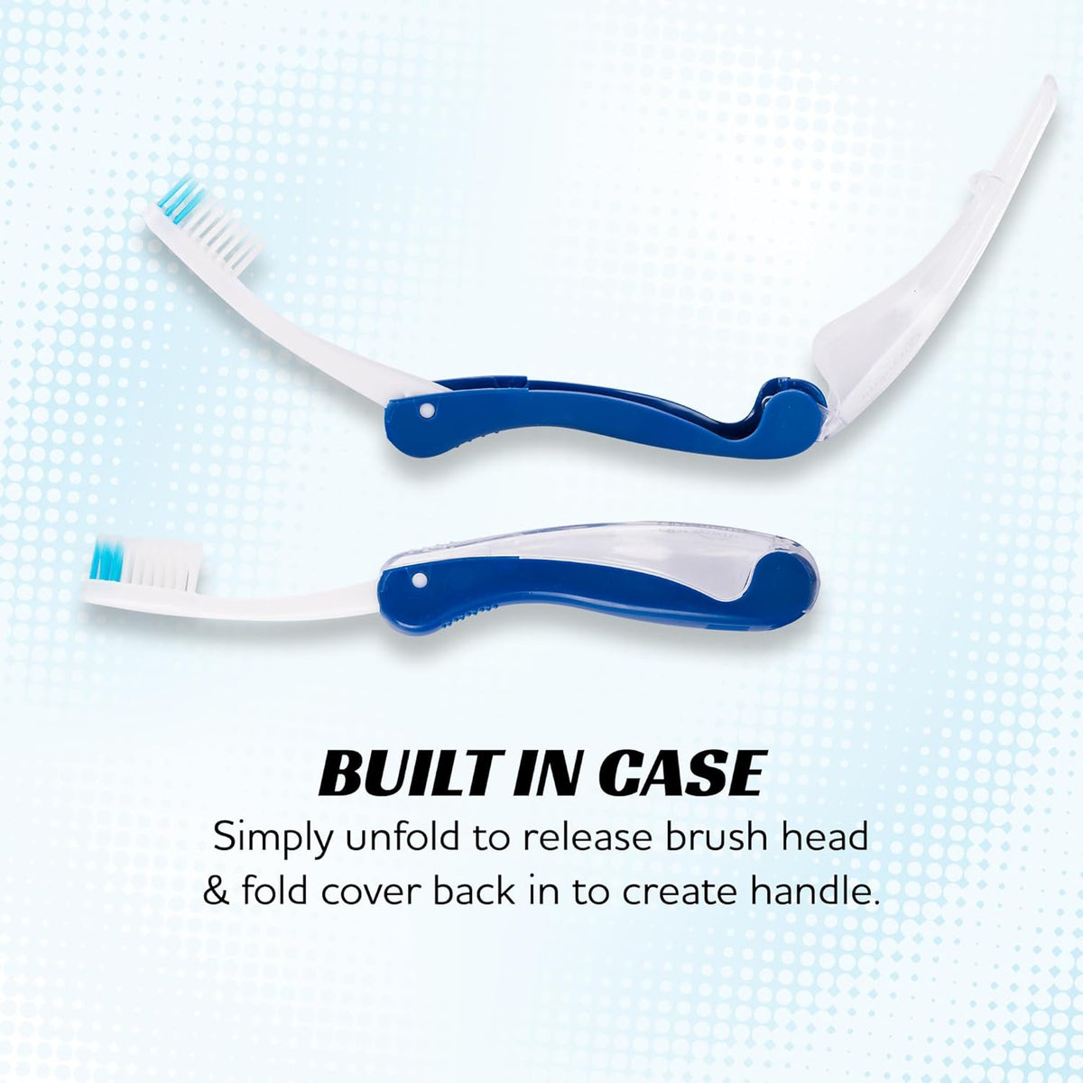 Lingito Travel Toothbrushes - Mini Toothbrush with Cover, Camping Toothbrush Kit (7 Pack Medium)