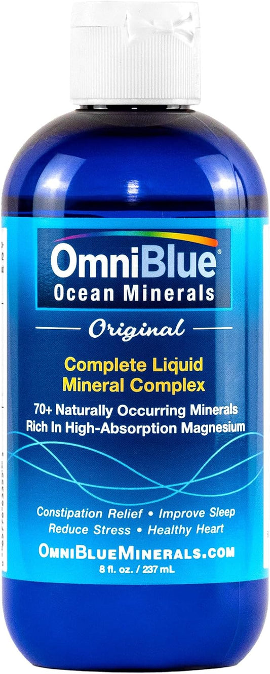 Ocean Minerals - 70+ Trace Minerals & Liquid Magnesium - Potassium, Chloride- Low Sodium - Natural Support for Sleep, Digestion, Regularity, Hydration & Electrolyte Balance (8 oz)