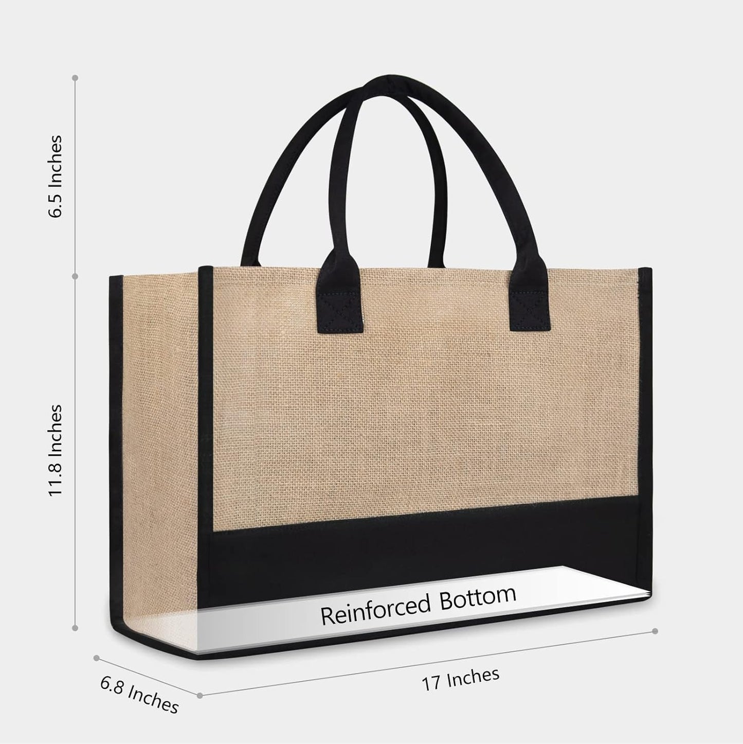 TOPDesign Initial Jute/Canvas Tote Bag, Personalized Present Bag, Suitable for Wedding, Birthday, Beach, Holiday, is a Great Gift for Women, Mom, Teachers, Friends, Bridesmaids(Letter N)