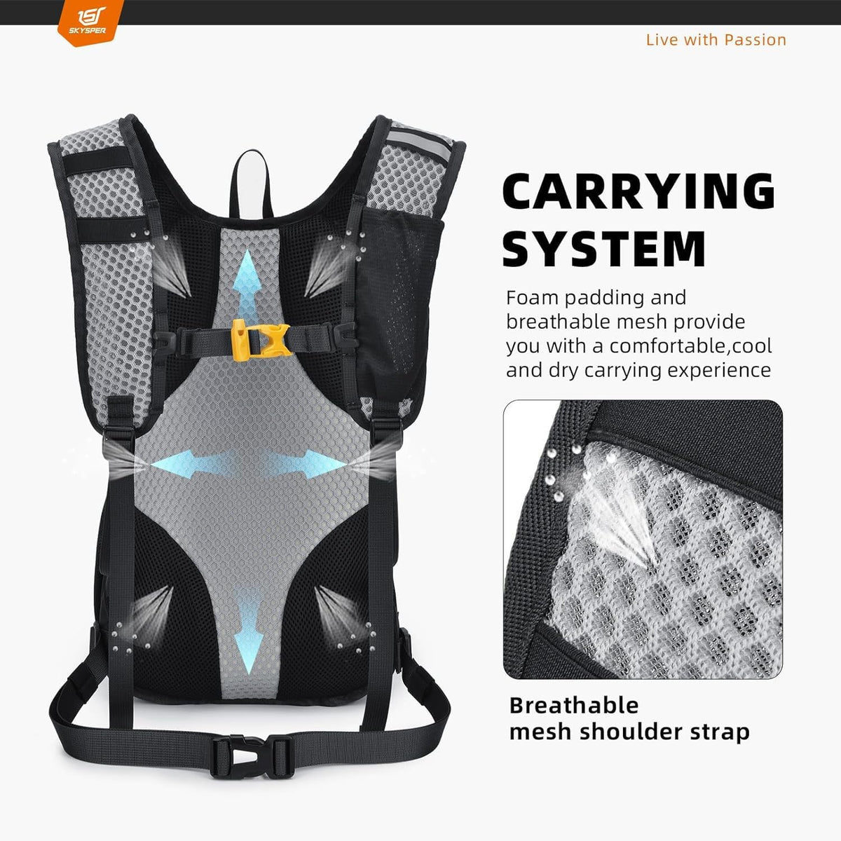 SKYSPER Small Hiking Backpack - 25L Travel Daypack Lightweight Bag Water Resistant Hiking Backpacks for Women Men