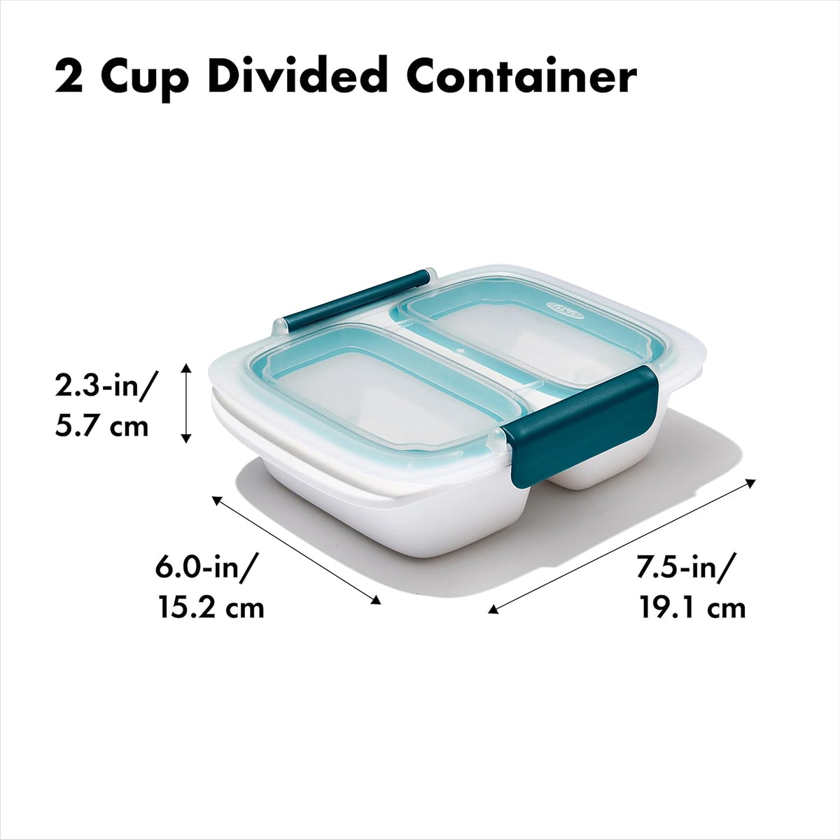 OXO GG PREP AND GO 2 CUP DIVIDED CONTAINER