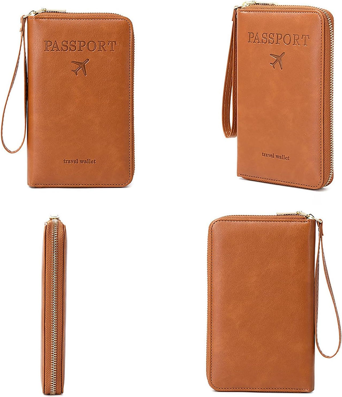 Rowgins Rfid Blocking Passport Holder Wallet, Rowgins Rfid Passport Holder with Zipper, PU Leather PassportHolder for Travel (SKY BLUE)