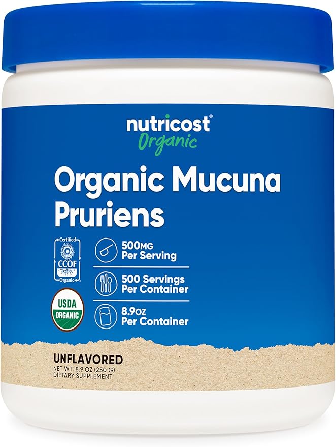 Nutricost Organic Mucuna Pruriens Powder (250 Grams) - Gluten Free, Non-GMO & Vegetarian Friendly