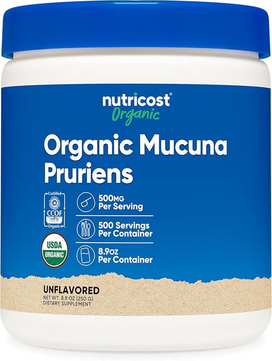 Nutricost Organic Mucuna Pruriens Powder (250 Grams) - Gluten Free, Non-GMO & Vegetarian Friendly