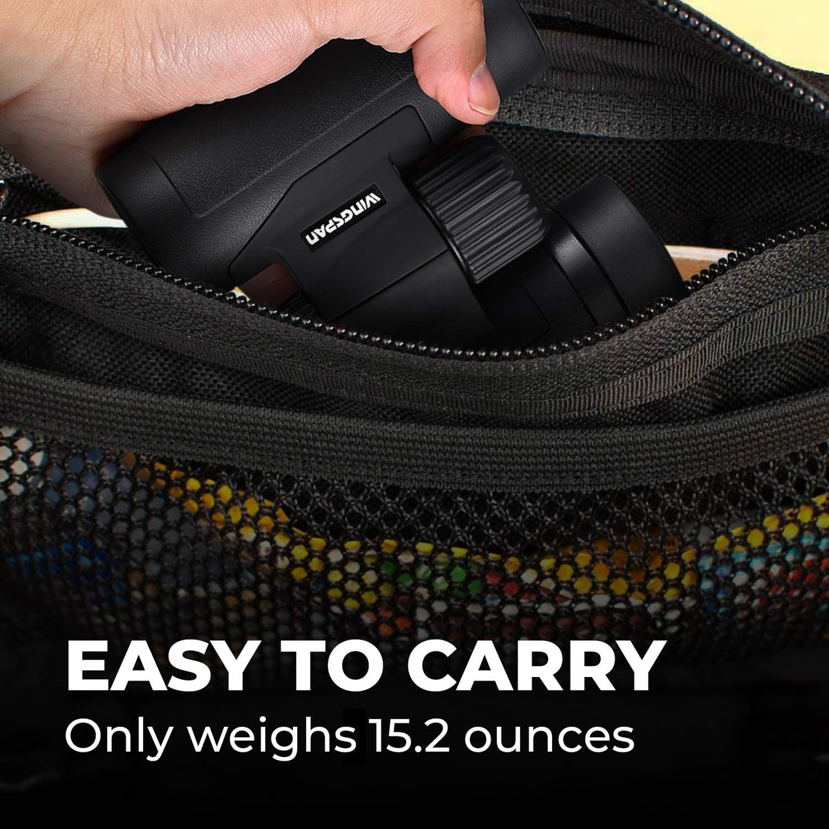 Wingspan Optics FieldView 8X32 Compact Binoculars for Bird Watching. Lightweight and Compact for Hours of Bright, Clear Bird Watching. Also for Outdoor Sports Games and Concerts
