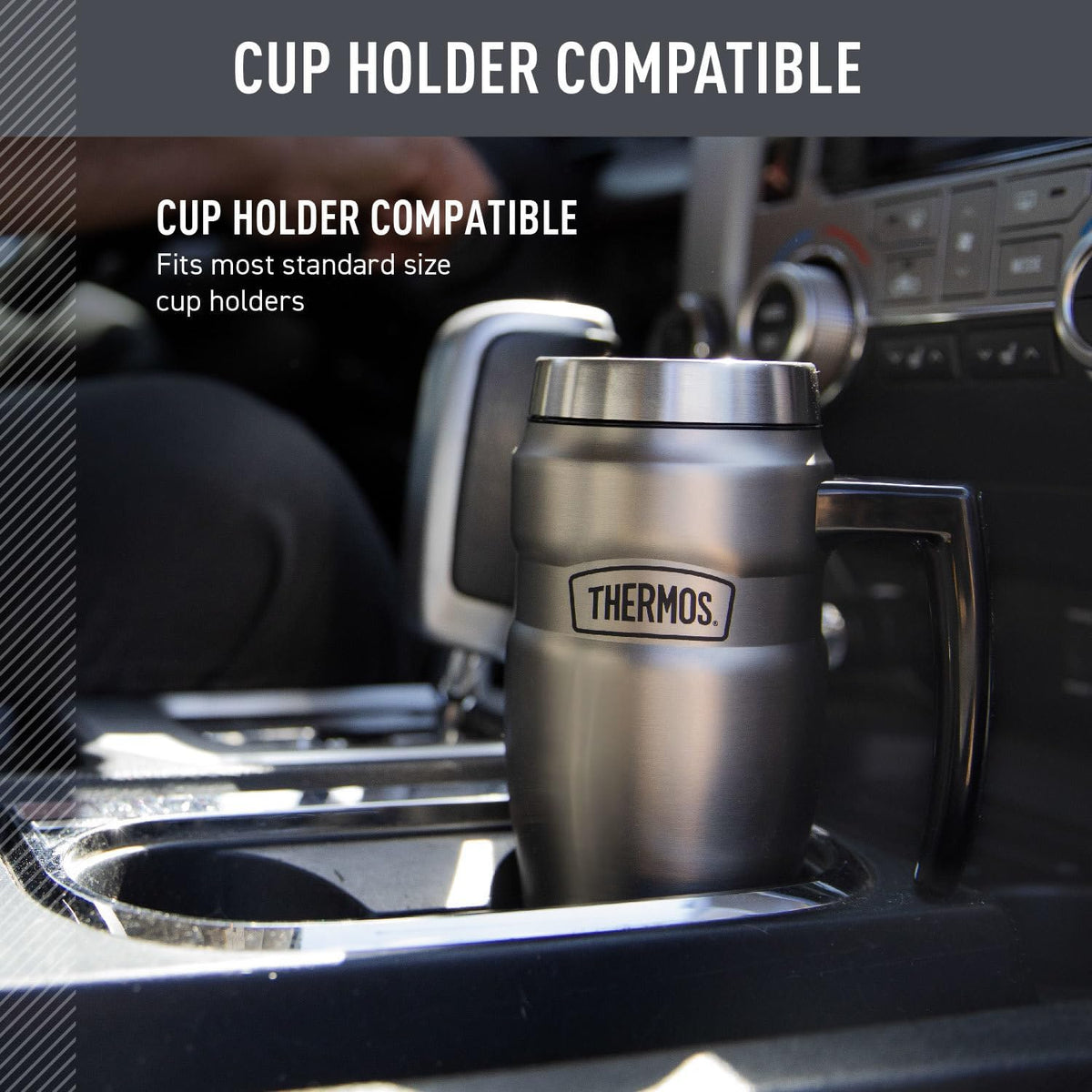 THERMOS Stainless King Vacuum-Insulated Travel Mug, 16 Ounce, Rustic Red