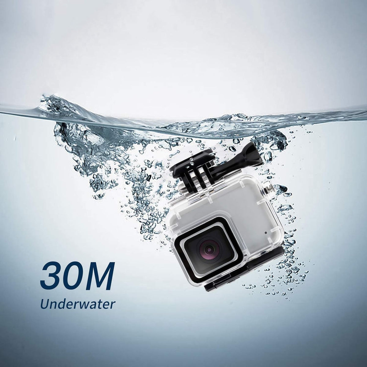 D&F Waterproof Housing Case for HERO7 White & Hero 7 Silver, 30M Underwater Photography Protective Shell with Screen Protector Films and Anti-Fog Inserts Accessories