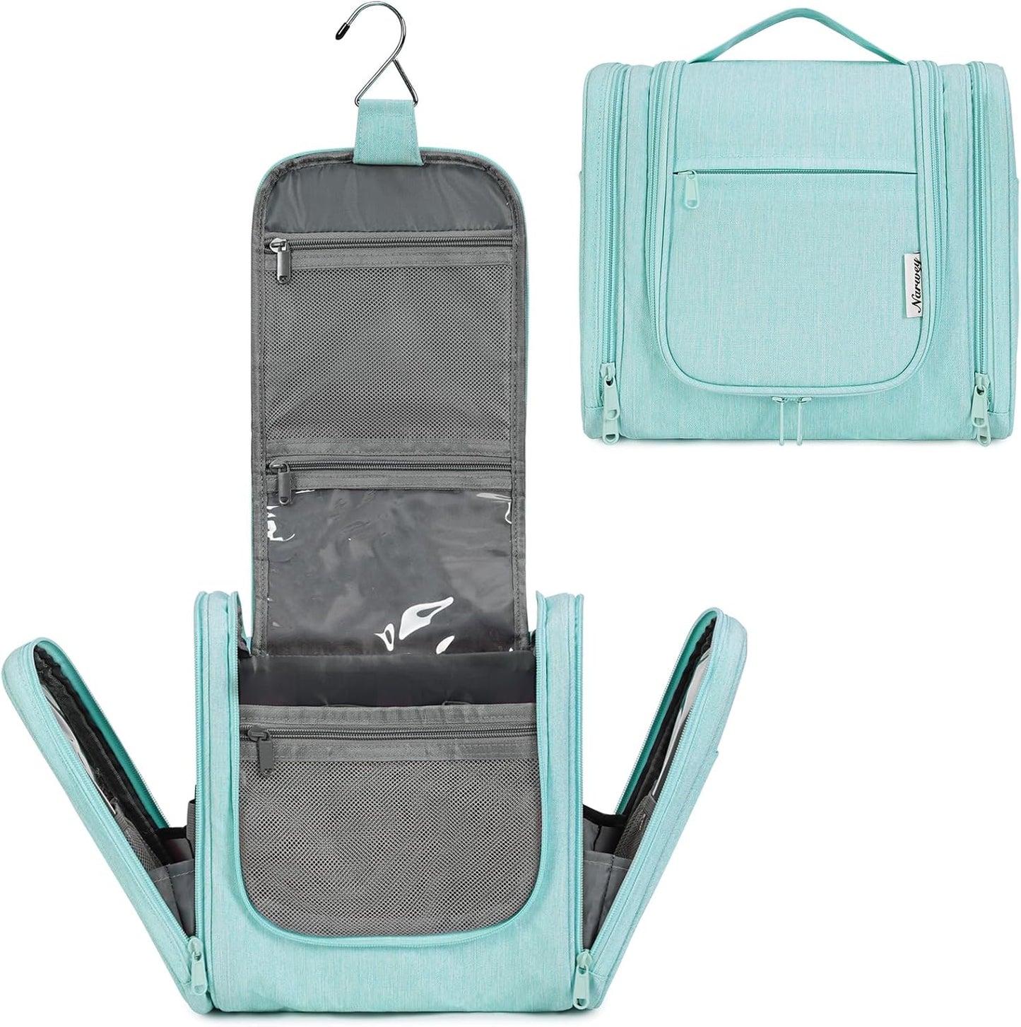 Narwey Hanging Toiletry Bag for Women Travel Makeup Bag Organizer Toiletries Bag for Cosmetics Essentials Accessories