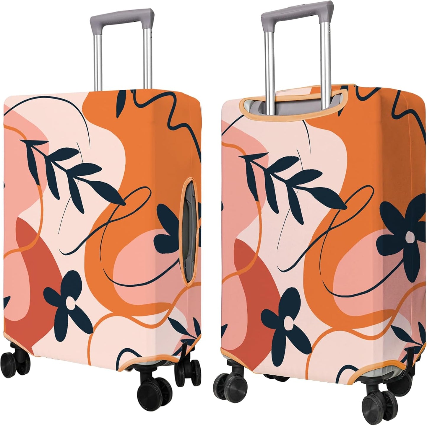 Travel Luggage Cover Suitcase Protector Fits 18-32 Inch Wheel Covers PatternedTravel Related Items Flower Luggage Protector Elastic XL