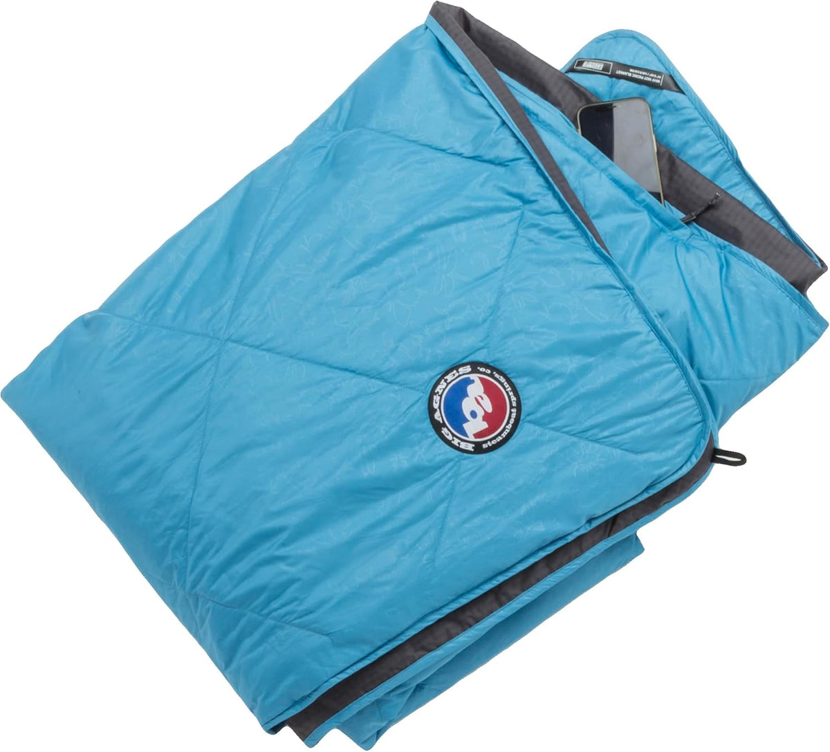 Big Agnes Why Not Picnic Blanket, 90x90 - Waterproof Outdoor Blanket with Insulation, Hidden Pocket & Stuff Sack for Camping, Beach, & Concerts
