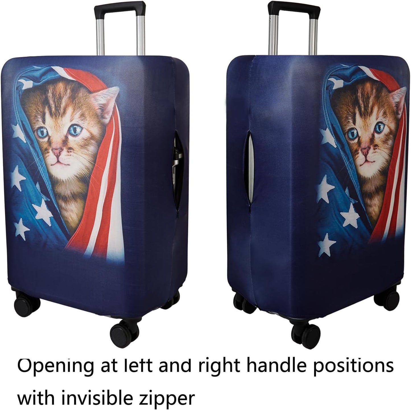 WUJIAONIAO Travel Luggage Cover Baggage Suitcase Cover Protector Skins 18-32 Inch (Cat A, S (for 18-20 inch luggage))