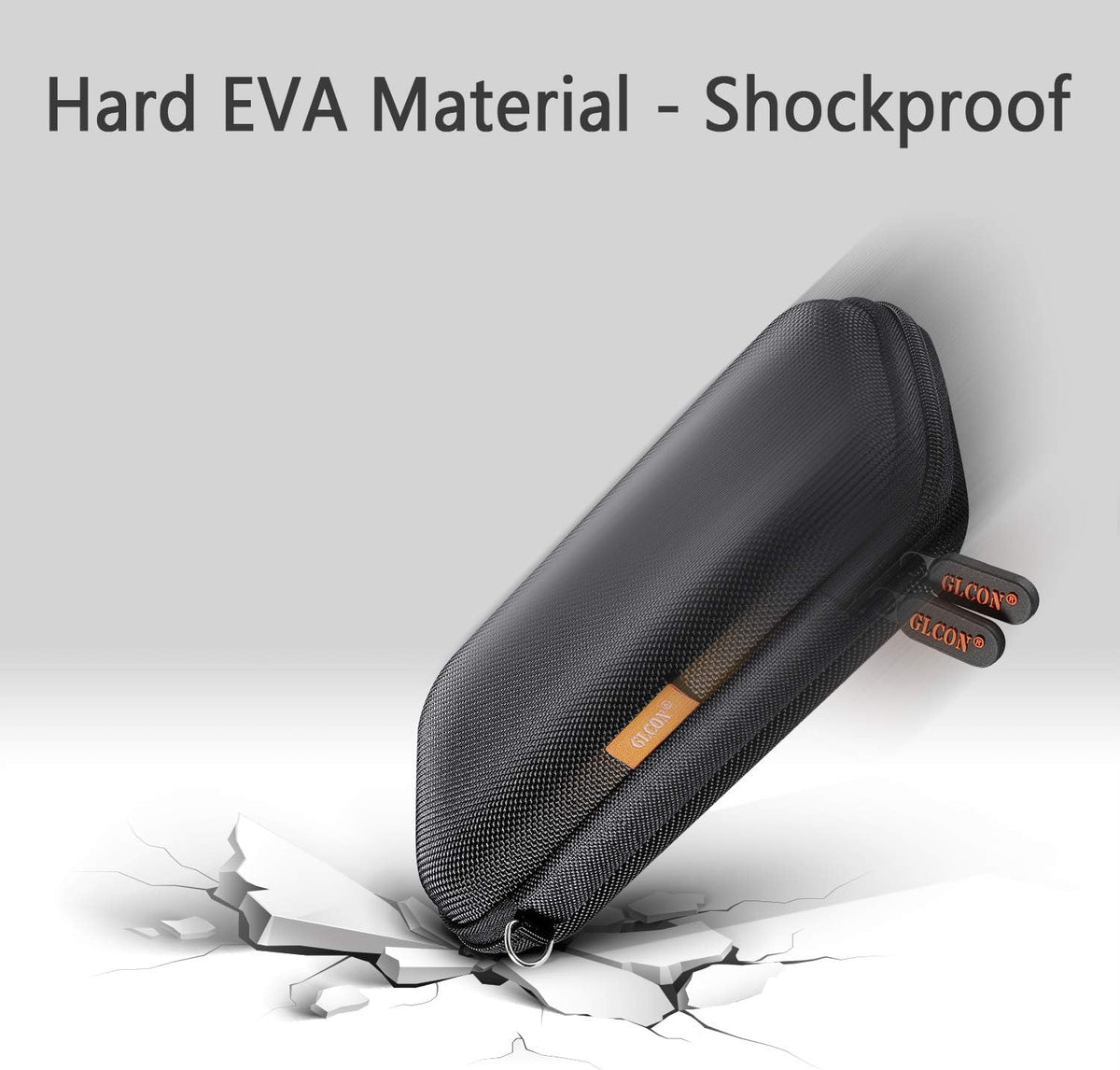 External Hard Drive Case - GLCON Shockproof EVA Carrying Case for WD My Passport Element Seagate Expansion Backup Toshiba 1TB 2TB 4TB - High Protection Portable Travel Electronic Power Bank Bag