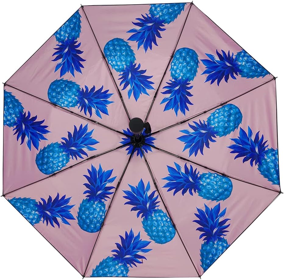LLanxiry Compact Travel Umbrella, Mini Windproof Umbrellas for Rain & Sun, Small Lightweight Outdoor UV Umbrella, Portable Folding Umbrellas for Travel