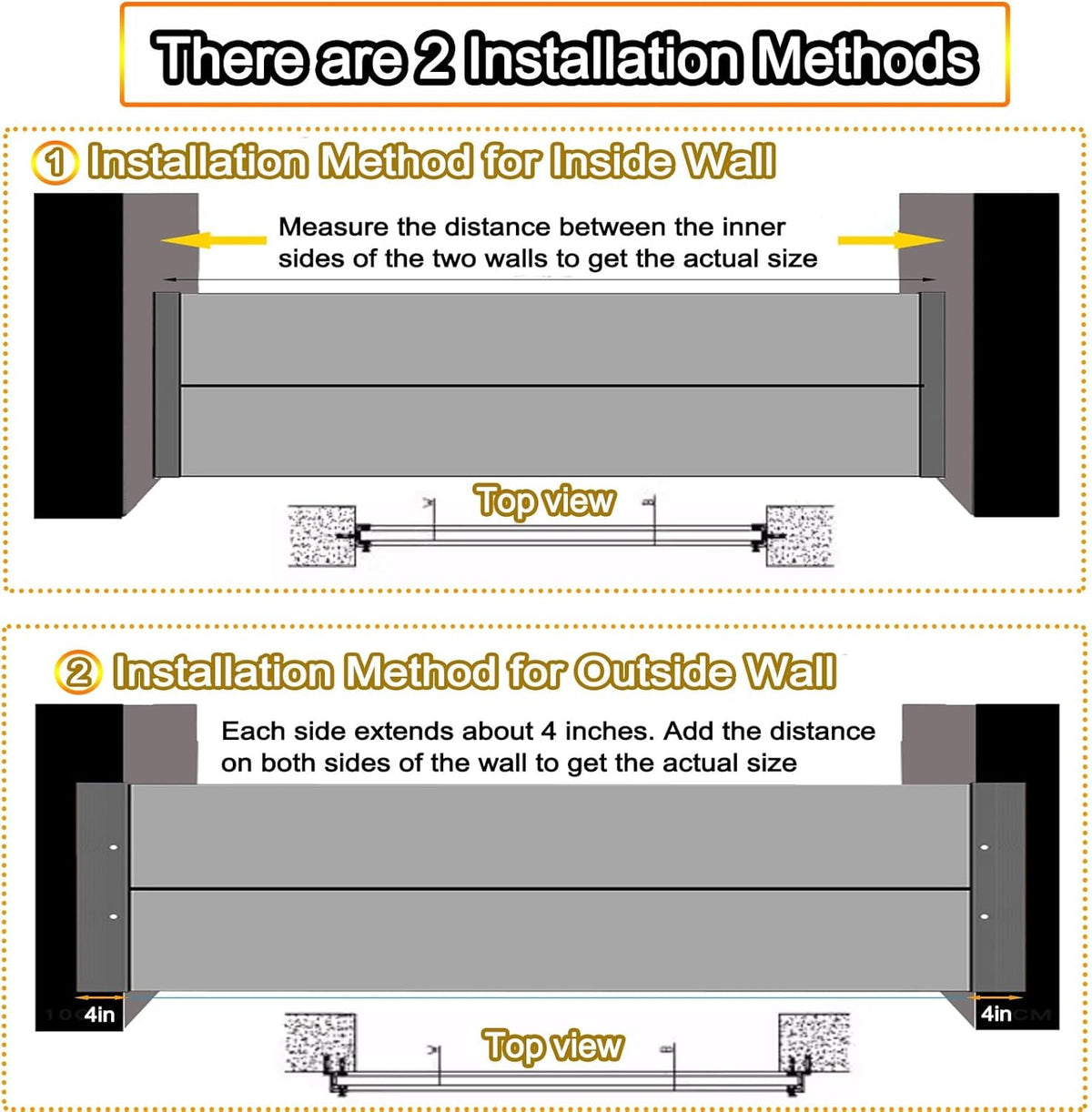 Reusable Flood Barrier, 3/4/5/6/7/8/9/10/11/12/13ft Long Heavy Duty Aluminum Water Barrier Shield for Sliding Glass Door/Driveway/Home Doorway, Removable Stopper Shield with Rubber(H 2ft(6