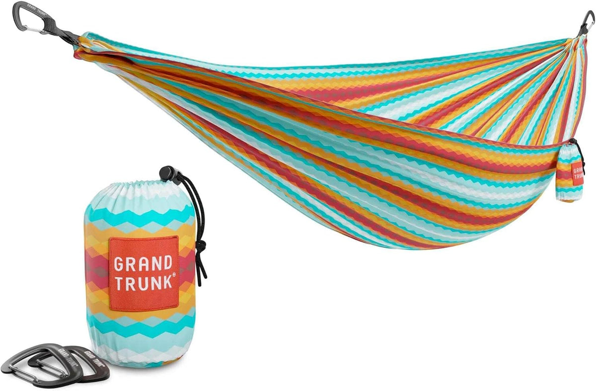 Grand Trunk TrunkTech Double Hammock | Portable Camping Hammock | Accessories for Outdoor, Indoor, Hiking Camping, Backpacking, Travel, Backyard, Beach (Vista)