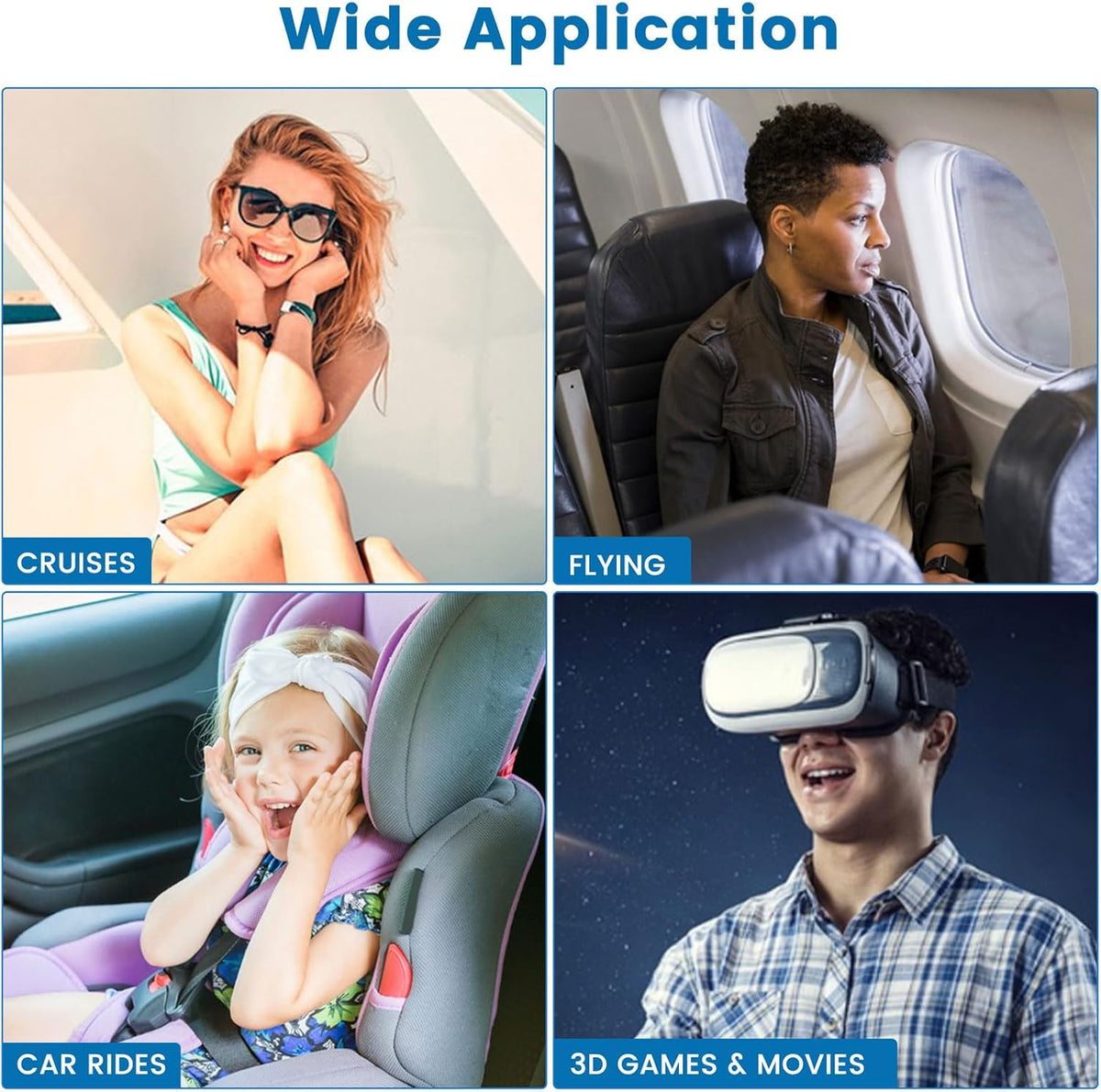 MQ 20ct Motion Sickness Patches, Light Color, Sea Sickness Patches Non Drowsy & Waterproof, Cruise Ship Travel Essentials, Fast Acting & Long Lasting 72H