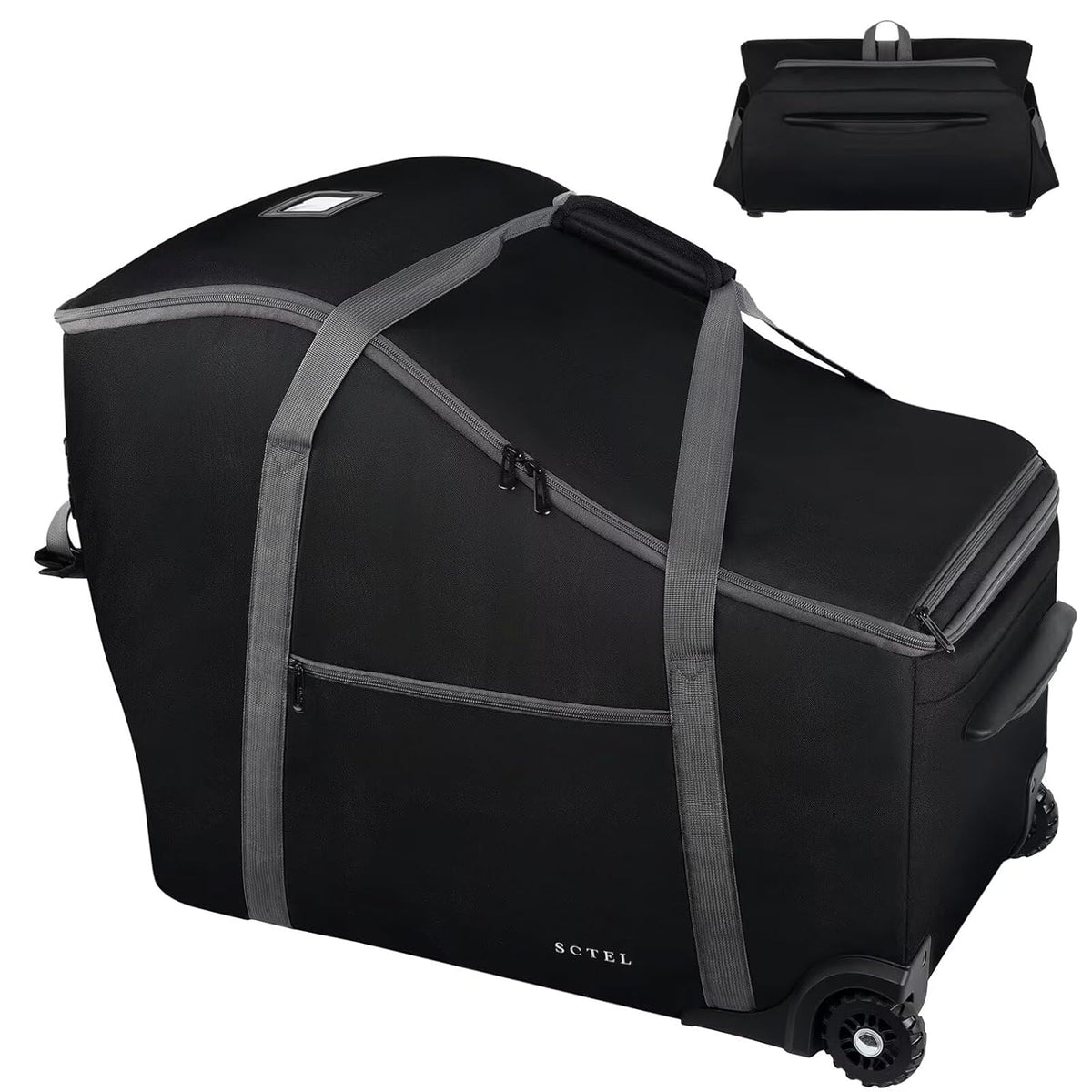 Infant Car Seat Travel Bag Fit Doona Car Seat Stroller and Base, Chicco Keyfit 35 and Base, Doona Travel Bag with Wheels, Padded Car Seat Bags for Air Travel, Nuna Travel Bag with Zipper Pocket