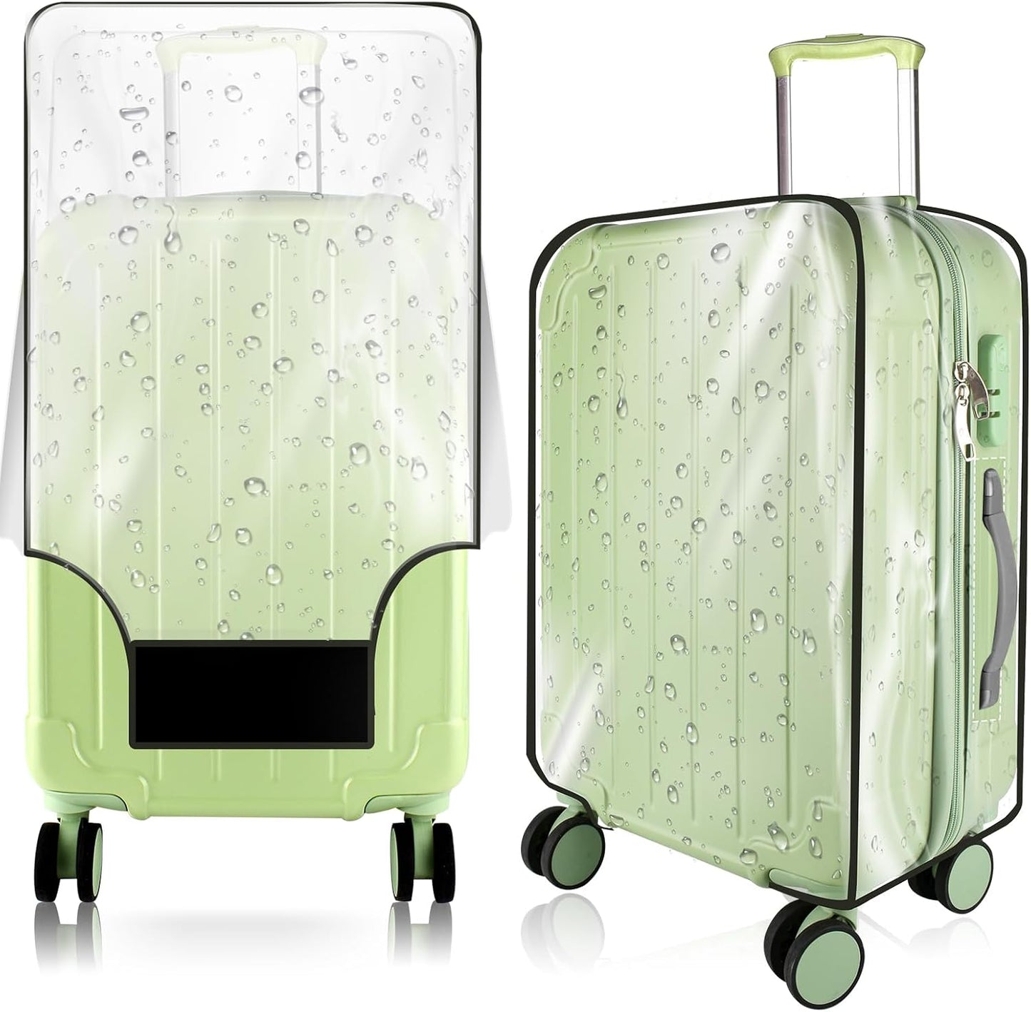Thicken Clear Luggage Cover Protector, 24" PVC Luggage Covers for Suitcase Waterproof Dustproof Anti-scratch Travel Suitcase Covers Case for Wheeled Luggage