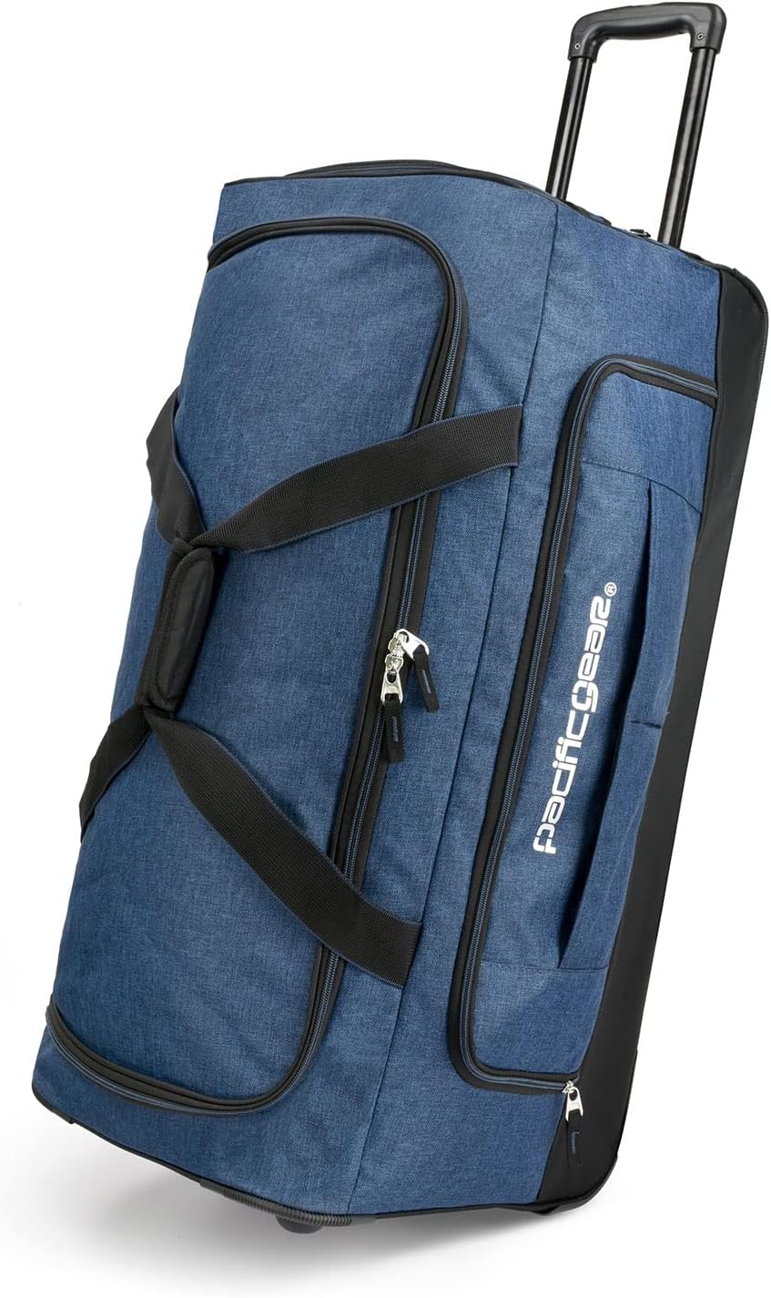 Pacific Gear Rolling Duffel Wheels, 30-inch Luggage, Hockey Bag, Heavy Duty