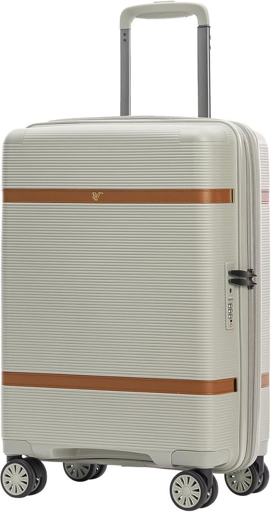Verage Florence Hardside Carry-On Luggage with Spinner Wheels, Lightweight Expandable Suitcase with TSA Lock, Artist-Inspired Stylish Travel Luggage for Women, 20-Inch, Sage Mist